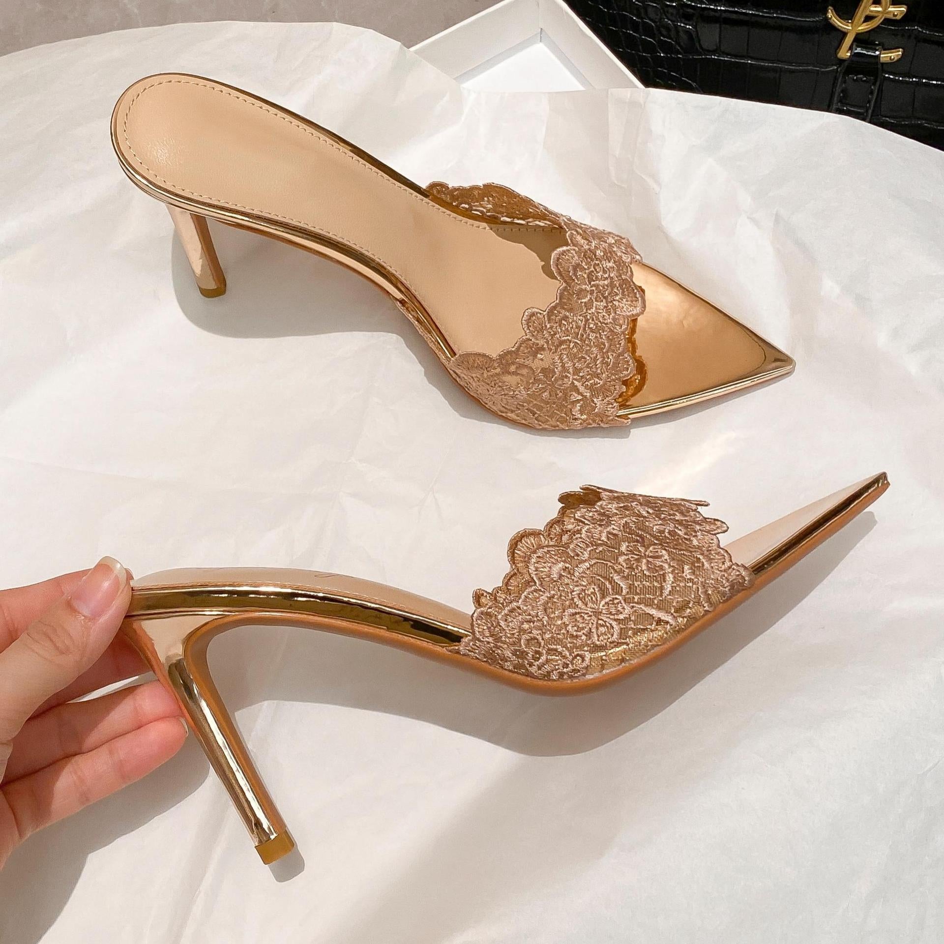 New summer stylish lace single-strap sandals