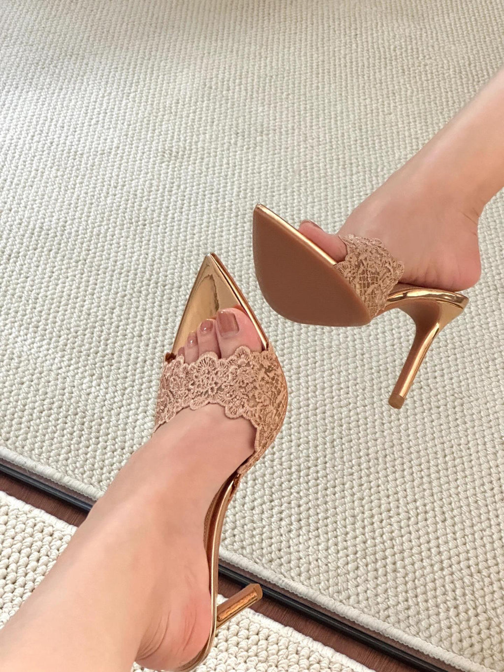 New summer stylish lace single-strap sandals